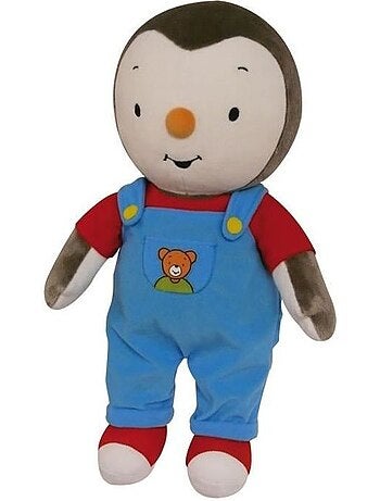 Peluche t'choupi - jemini - t'choupi +/- 45cm - intérieur - bleu - garçon et fille - 12 mois+