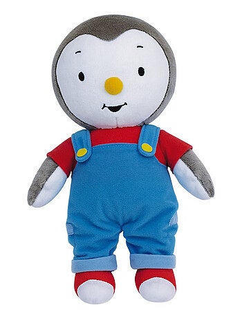 Peluche T'Choupi avec salopette bleue - Hauteur 30 cm