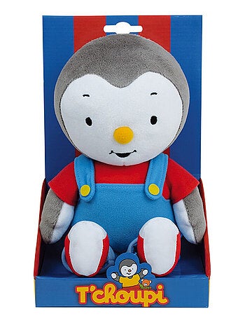 Peluche T'Choupi avec salopette bleue - Hauteur 30 cm