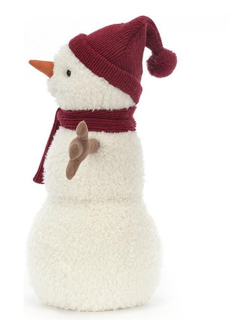 Peluche Teddy Snowman Large (red) - Dimensions : L : 15 cm x  l : 15 cm x  h : 34 cm - Kiabi