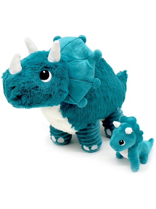 Peluche tricératops maman et son bébé - Kiabi