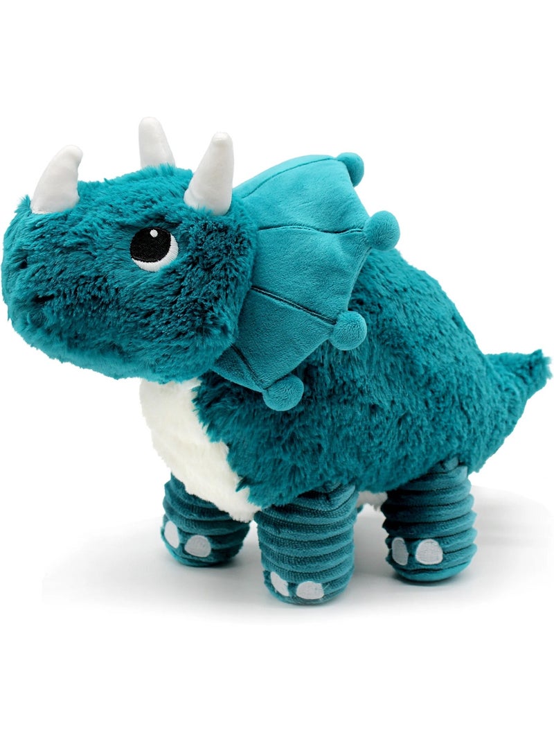 Peluche tricératops maman et son bébé Bleu - Kiabi