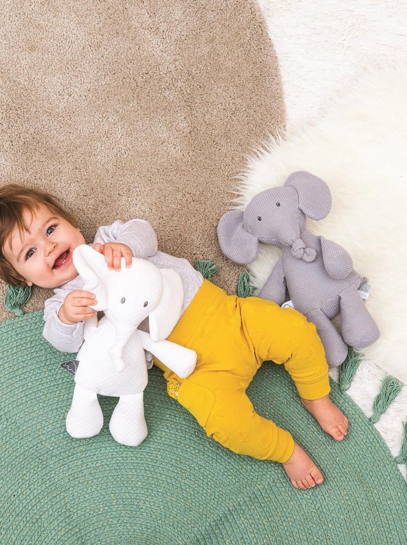 Peluche tricot Éléphant Tembo - Gris - Kiabi - 27.90€