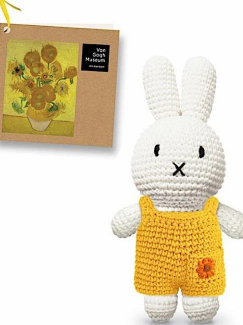Peluche tricotée Miffy Tournesol Van Gogh (25 cm) Jaune - Kiabi