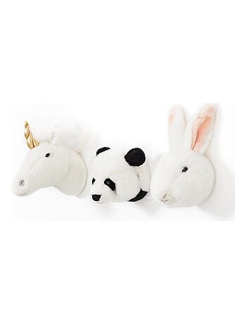 Peluche trophée mini set de 3 petites têtes Lovely