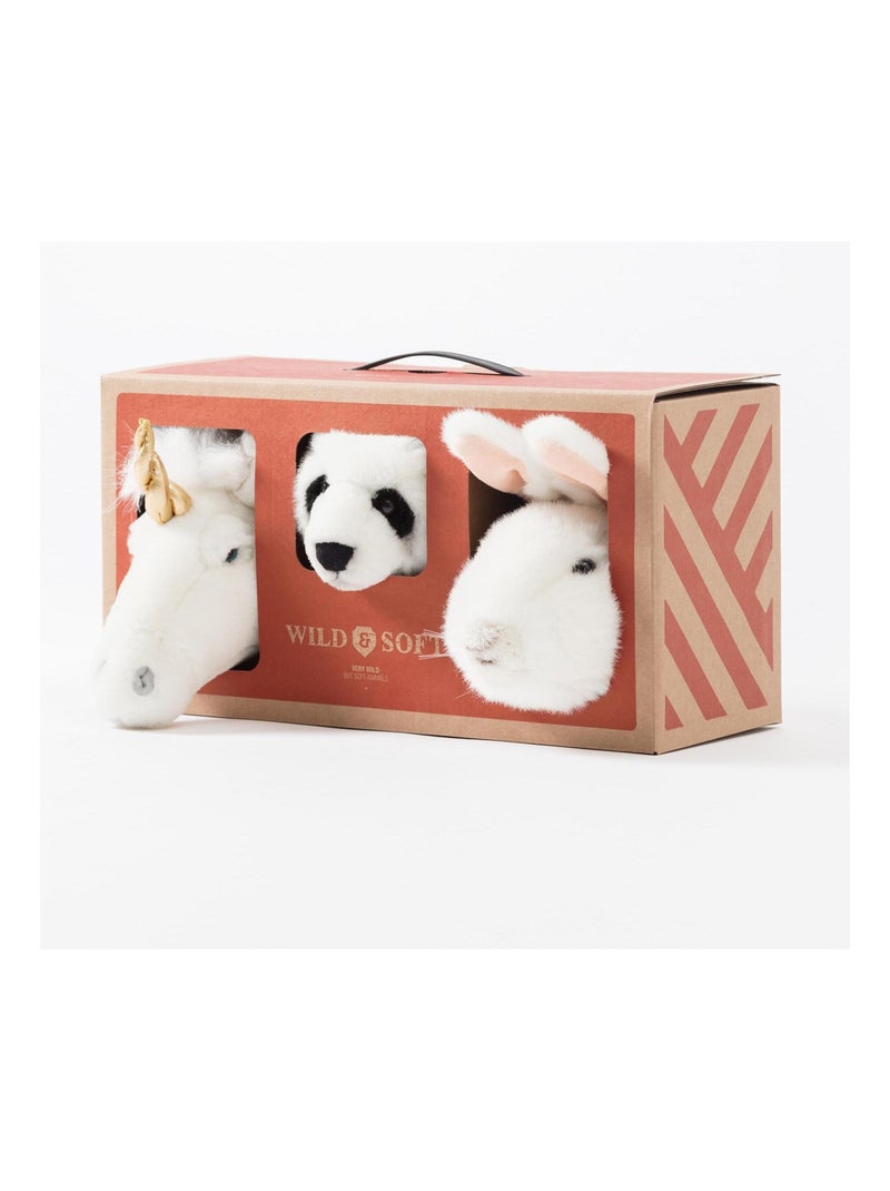 Peluche trophée mini set de 3 petites têtes Lovely Multicolore - Kiabi