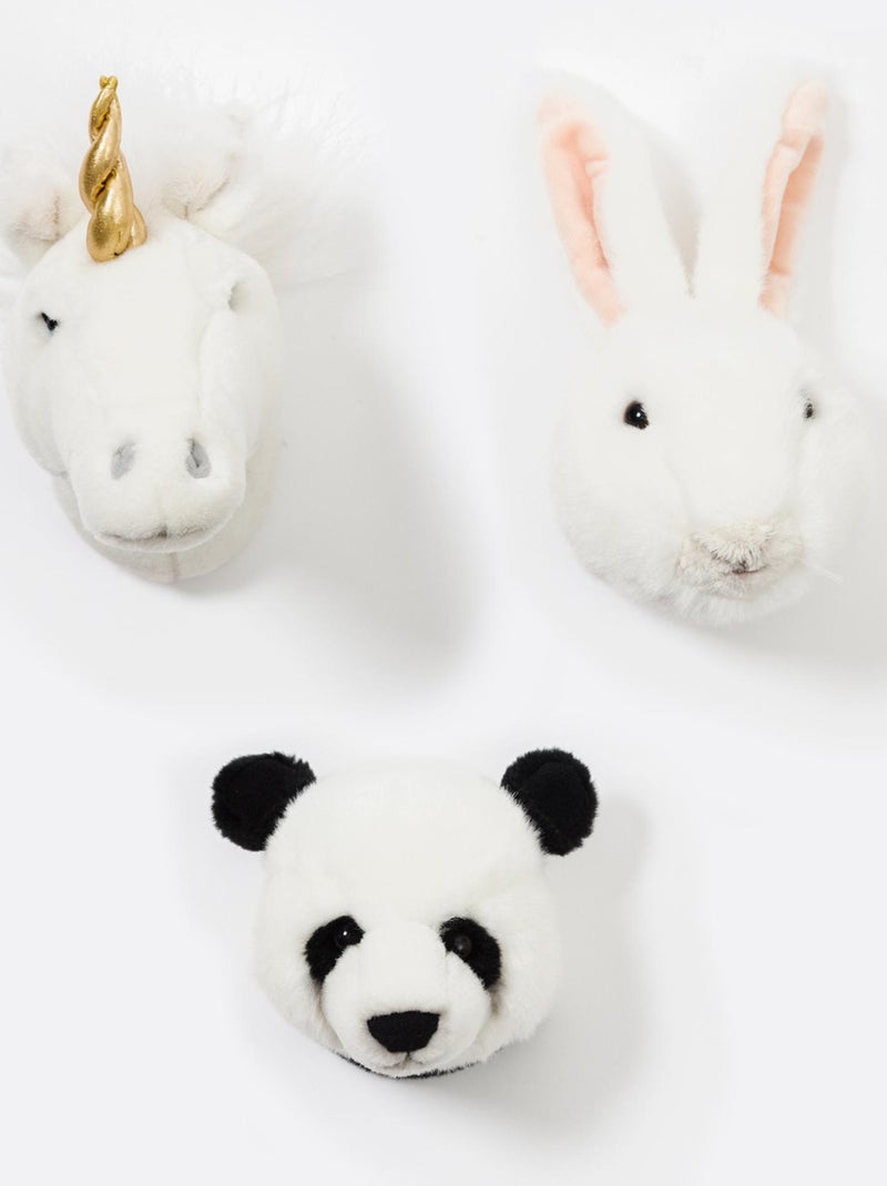 Peluche trophée mini set de 3 petites têtes Lovely Multicolore - Kiabi