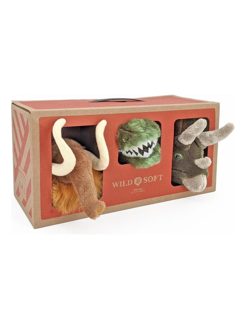 Peluche trophée mini set de 3 petites têtes Préhistorique Multicolore - Kiabi