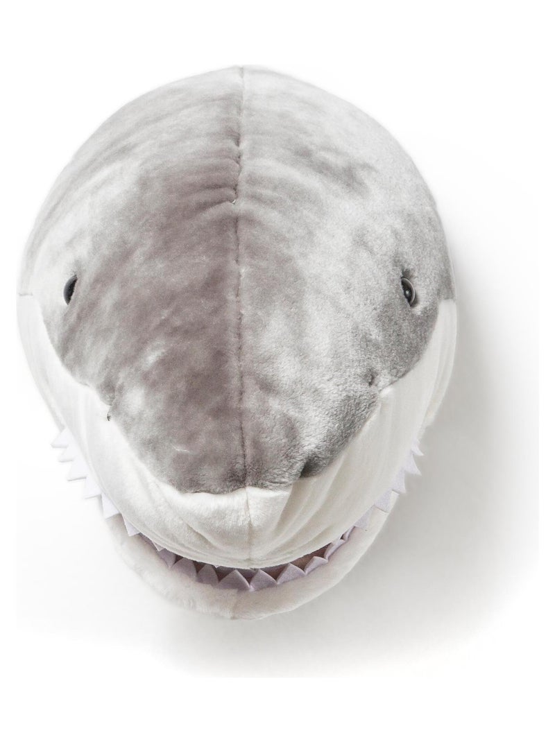 Peluche trophée mural Aquatique Requin Jack Gris - Kiabi
