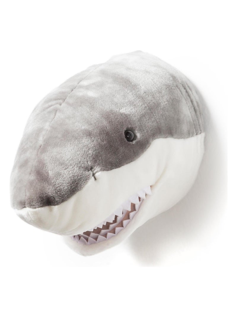 Peluche trophée mural Aquatique Requin Jack Gris - Kiabi