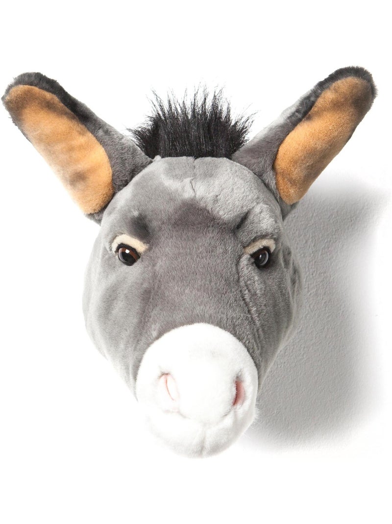 Peluche trophée mural Basse-cour Âne Francis Gris - Kiabi