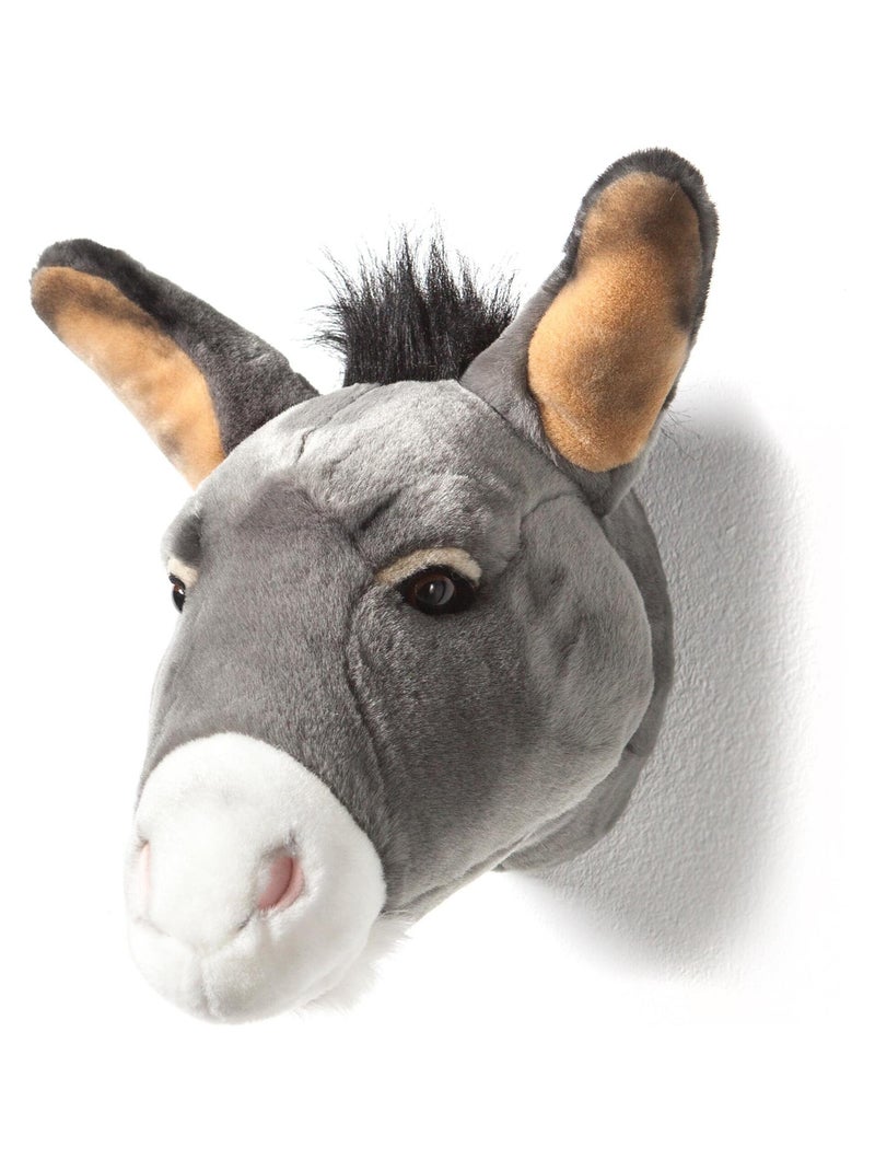 Peluche trophée mural Basse-cour Âne Francis Gris - Kiabi