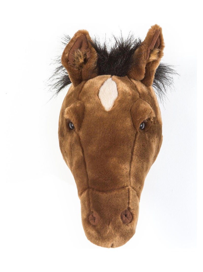 Peluche trophée mural Basse-cour Cheval Brun Scarlett Marron - Kiabi