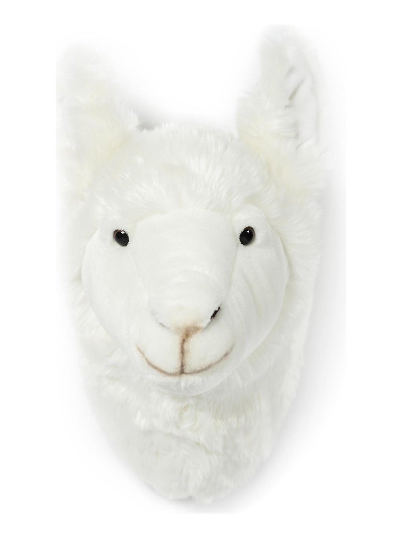 Peluche trophée mural Basse-cour Lama Lily Blanc - Kiabi