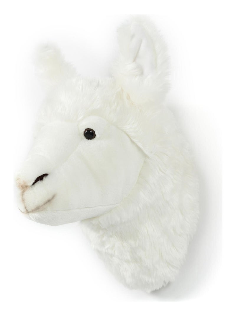 Peluche trophée mural Basse-cour Lama Lily Blanc - Kiabi