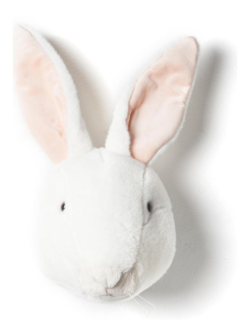 Peluche trophée mural Basse-cour Lapin Blanc Alice Blanc - Kiabi