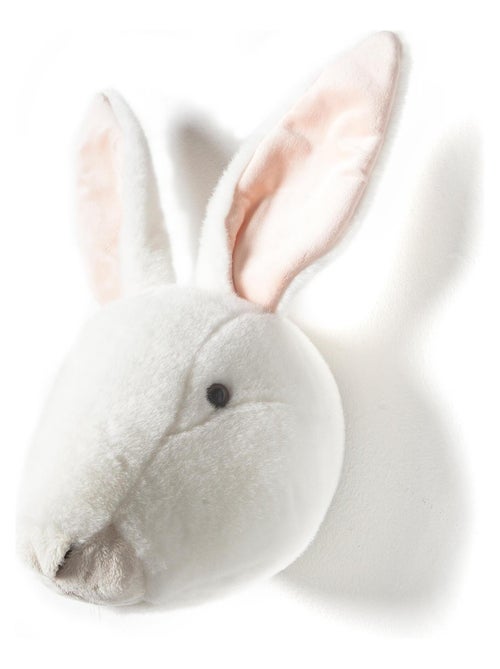 Peluche trophée mural Basse-cour Lapin Blanc Alice - Kiabi