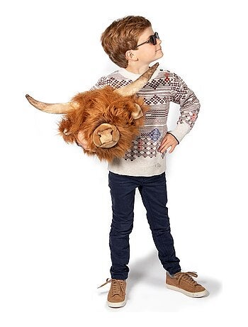 Peluche trophée mural Basse-cour Vache Nicolas