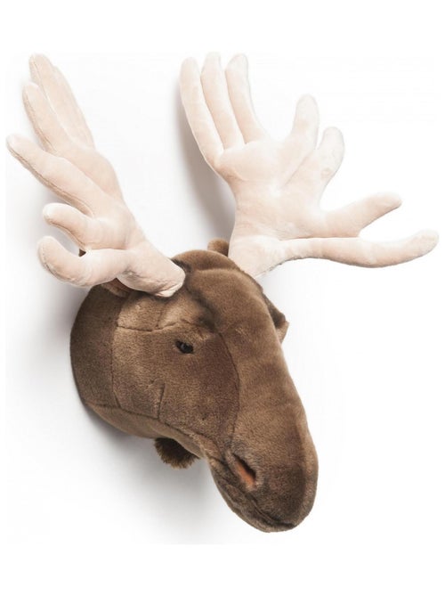 Peluche trophée mural Forêt Élan Grand Alfred - Kiabi