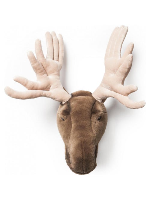 Peluche trophée mural Forêt Élan Grand Alfred - Kiabi