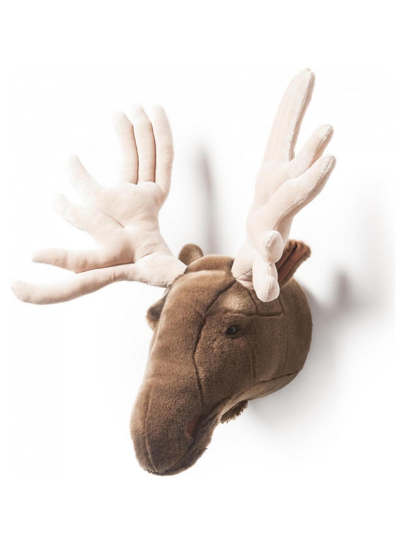 Peluche trophée mural Forêt Élan Grand Alfred Marron - Kiabi