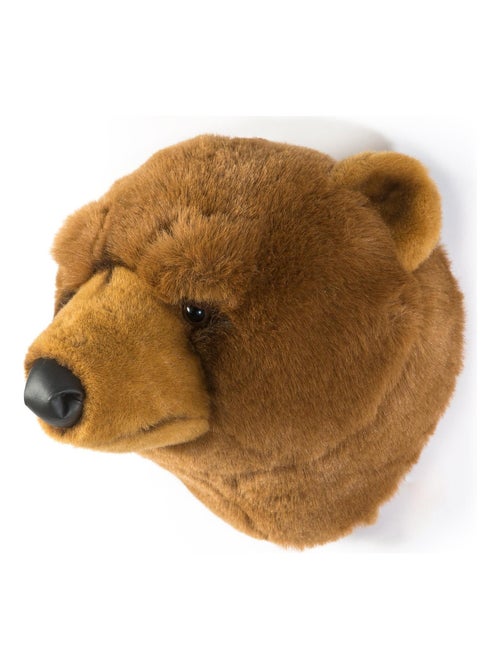 Peluche trophée mural Forêt Ours Brun Oliver - Kiabi