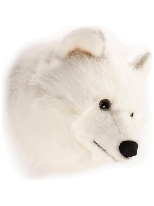 Peluche trophée mural Polaire Loup blanc Lucy - Kiabi