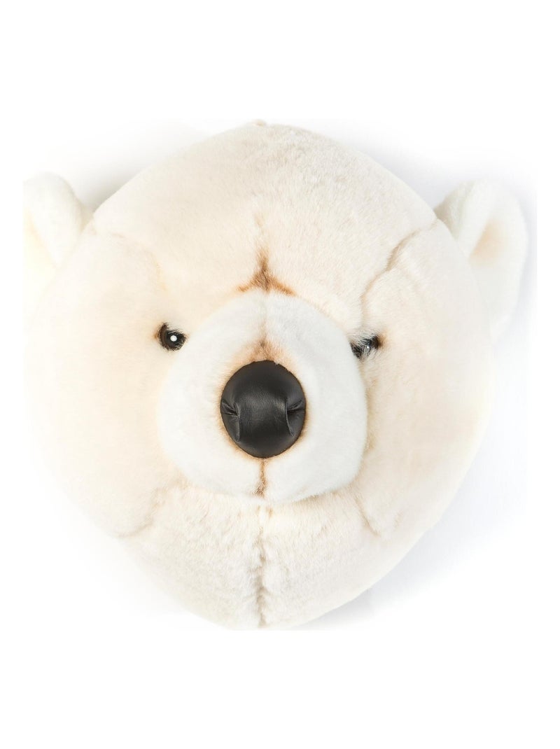 Peluche trophée mural Polaire Ours Blanc Basile Blanc - Kiabi