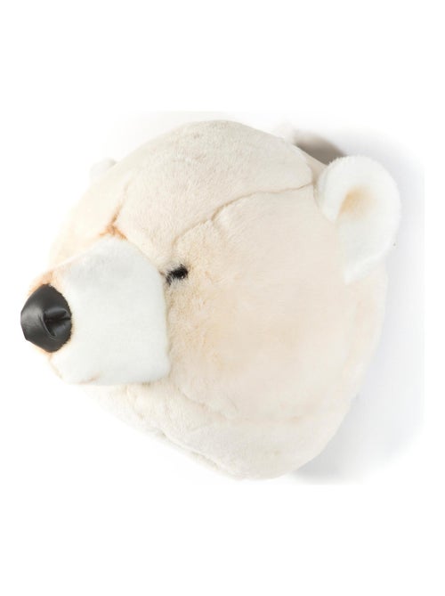 Peluche trophée mural Polaire Ours Blanc Basile - Kiabi