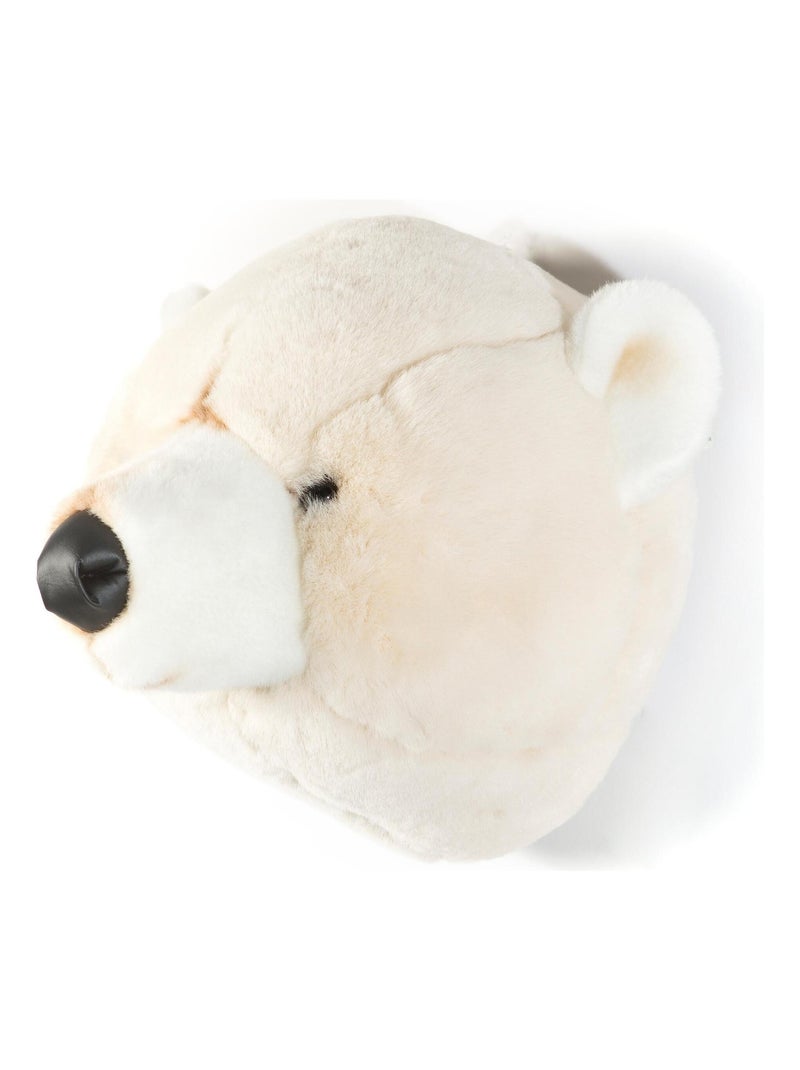 Peluche trophée mural Polaire Ours Blanc Basile Blanc - Kiabi