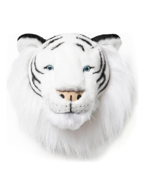 Peluche trophée mural Polaire Tigre Blanc Albert - Kiabi