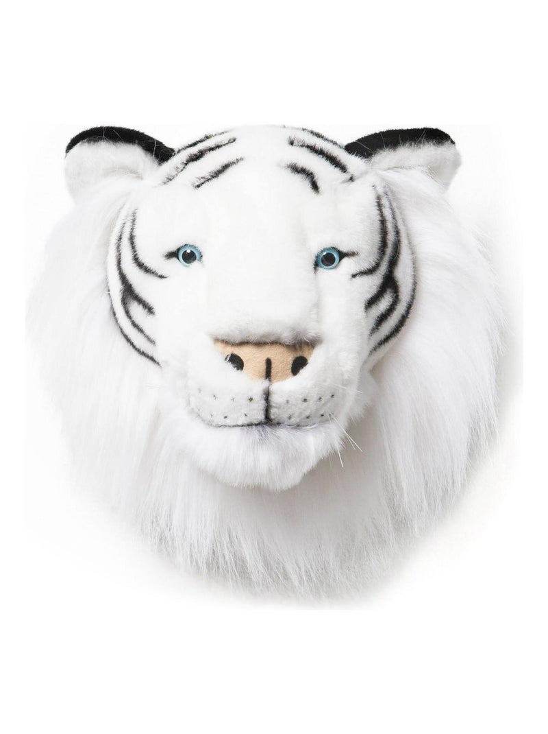 Peluche trophée mural Polaire Tigre Blanc Albert Blanc - Kiabi