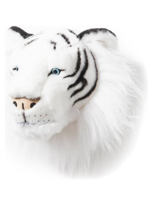 Peluche trophée mural Polaire Tigre Blanc Albert - Kiabi