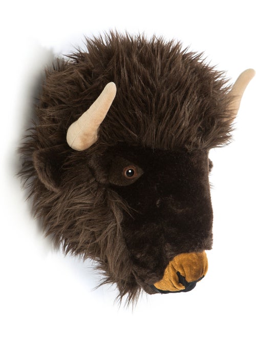 Peluche trophée mural Savane Buffle Alex - Kiabi