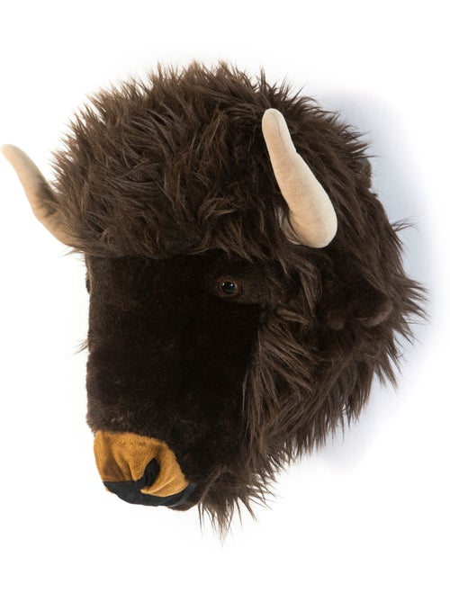 Peluche trophée mural Savane Buffle Alex - Kiabi