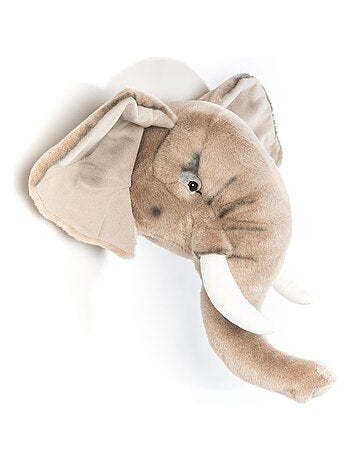 Peluche trophée mural Savane Éléphant George