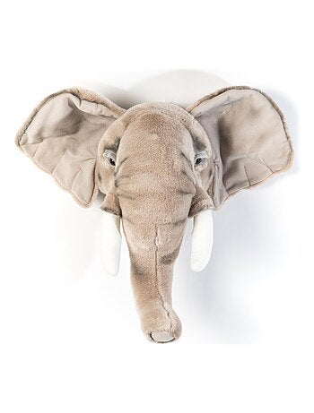 Peluche trophée mural Savane Éléphant George
