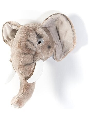 Peluche trophée mural Savane Éléphant George
