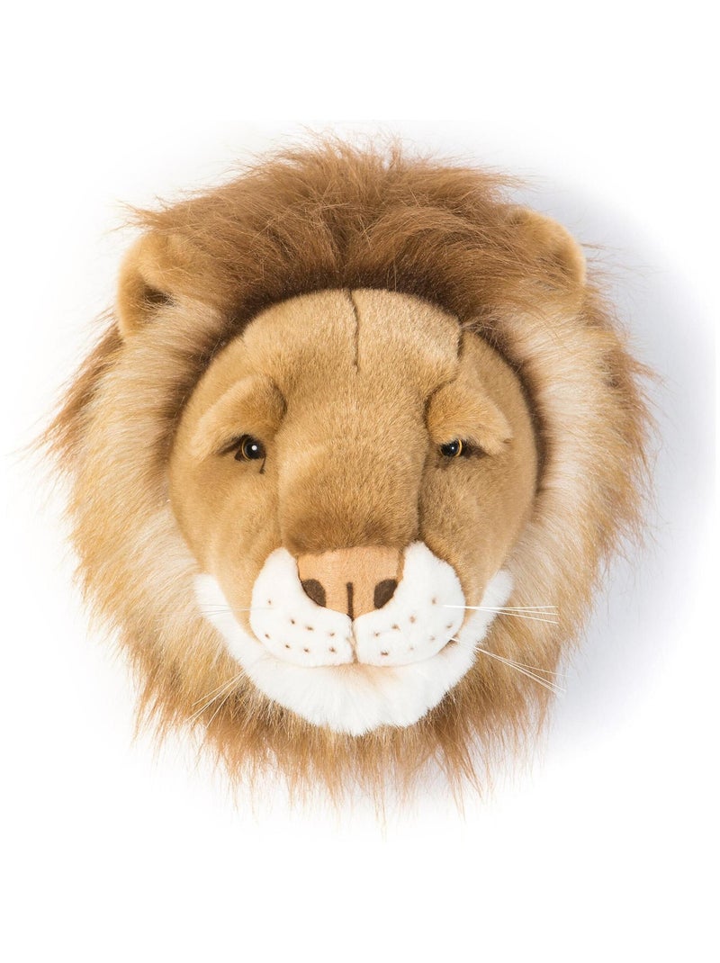 Peluche trophée mural Savane Lion Petit Cesar Marron - Kiabi