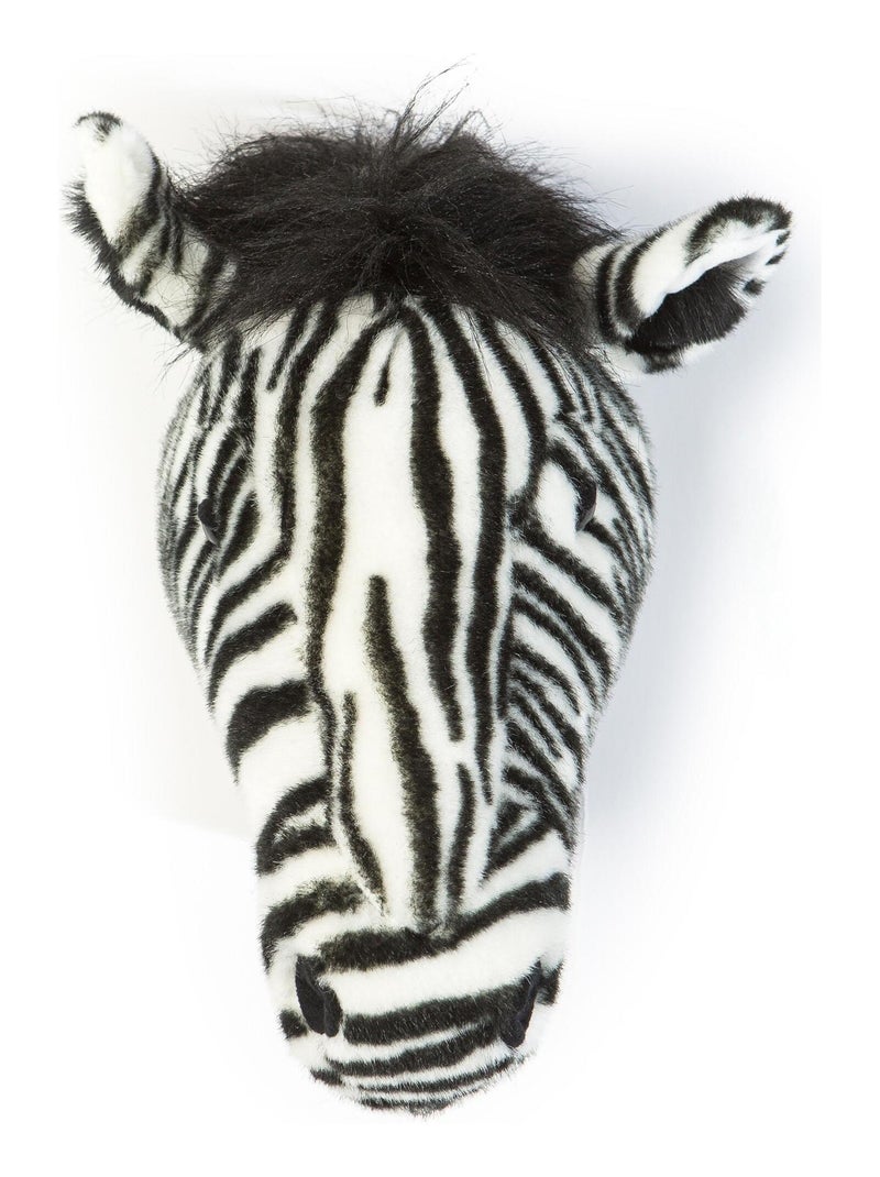 Peluche trophée mural Savane Zèbre Daniel Noir Noir - Kiabi