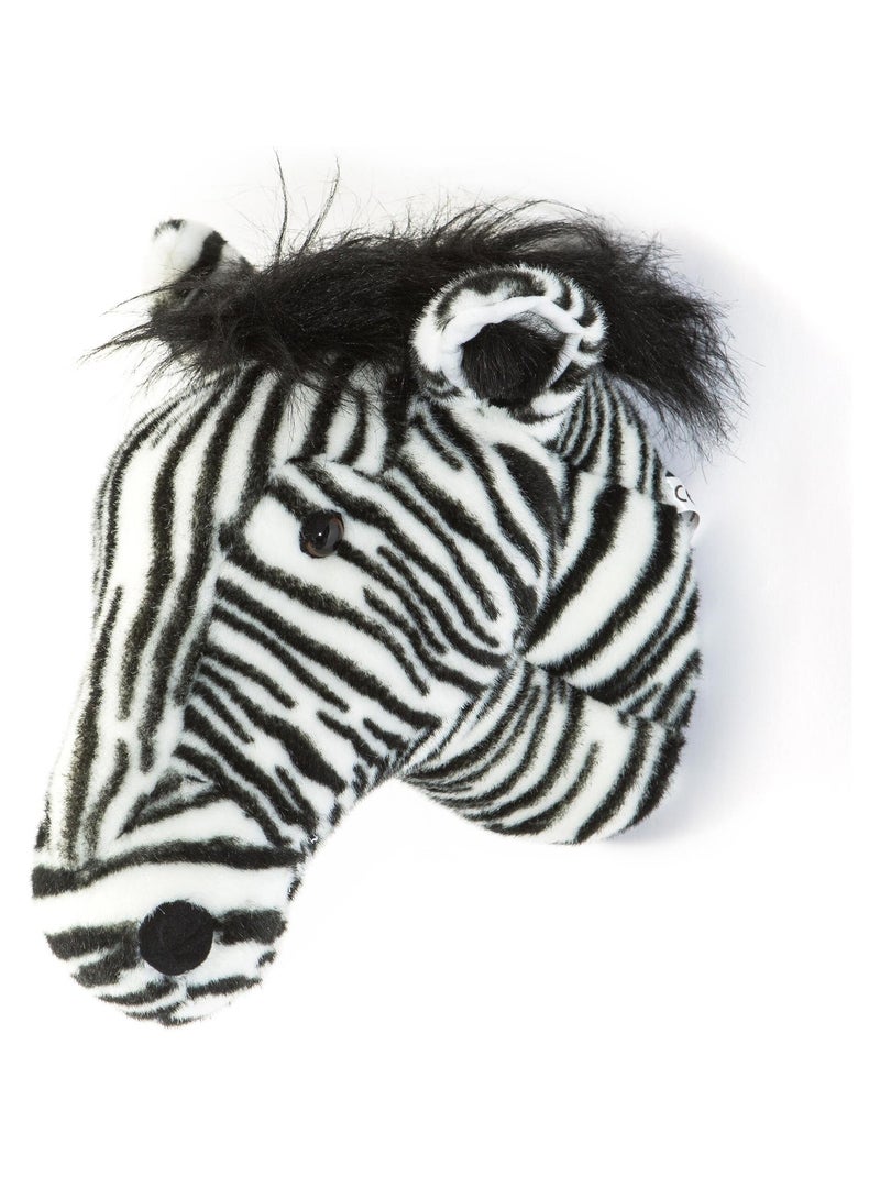 Peluche trophée mural Savane Zèbre Daniel Noir Noir - Kiabi
