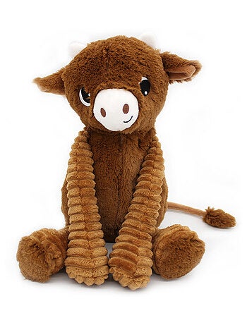 Peluche vache maman et son bébé marron