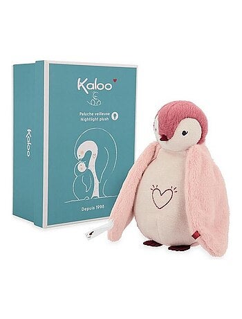 Peluche veilleuse - Manchot rose