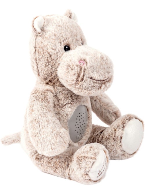 Peluche Veilleuse musicale - Projecteur d'étoiles -Léo l'Hippo - Kiabi