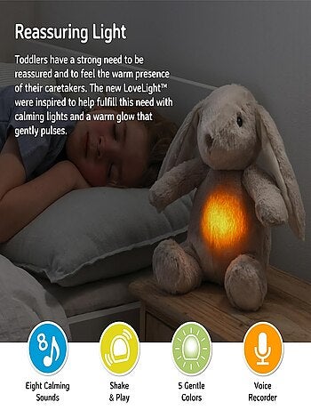 Peluche veilleuse musicale Billy le Lapin