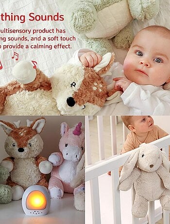 Peluche veilleuse musicale Billy le Lapin