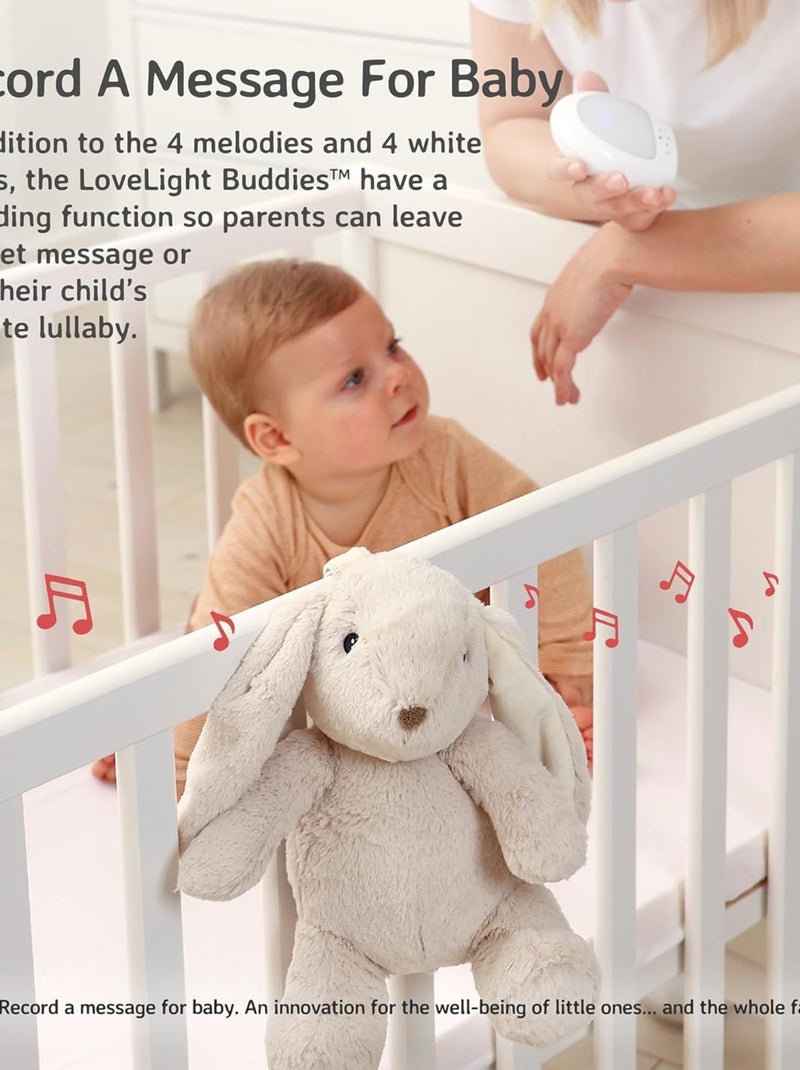 Peluche veilleuse musicale Billy le Lapin Beige - Kiabi