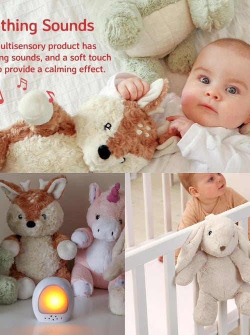 Peluche veilleuse musicale Billy le Lapin - Kiabi