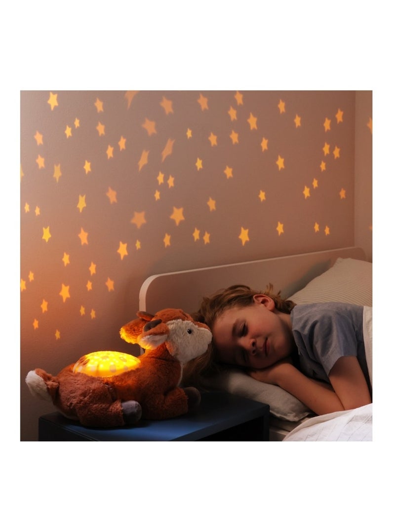 Peluche veilleuse projecteur d'étoiles Faon Marron - Kiabi