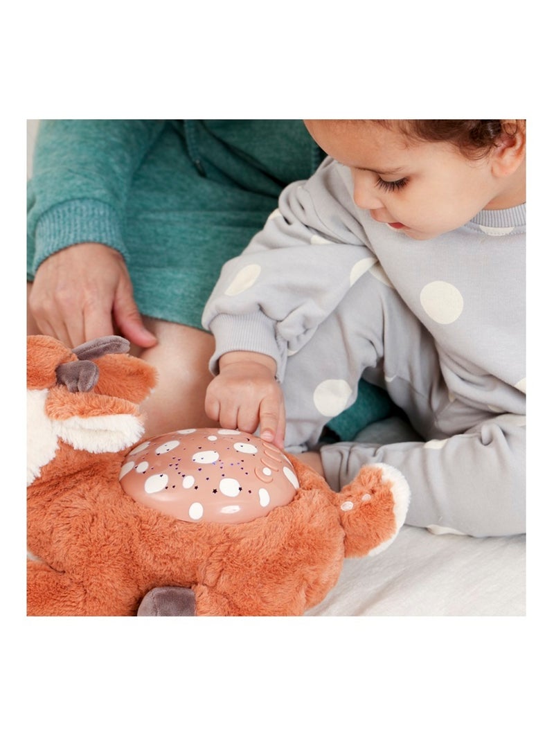 Peluche veilleuse projecteur d'étoiles Faon Marron - Kiabi